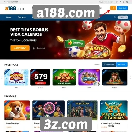 Novas funcionalidades do site a188.com para jogadores